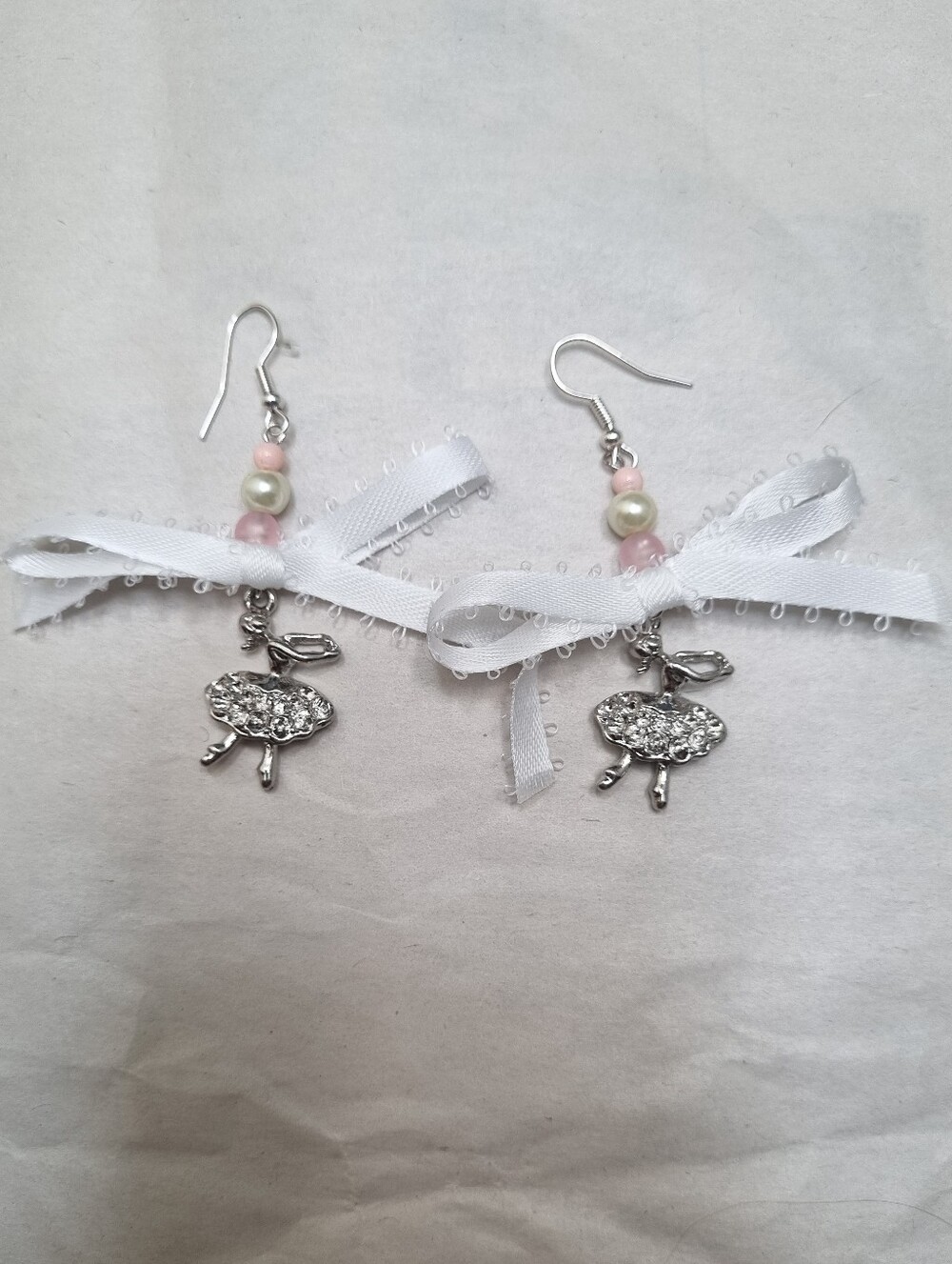 💛 Or 3/10$ | Balletcore Ballerina Soft Coquette Pink And Pearl Earrings